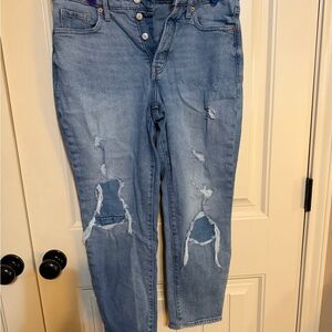 Old Navy Light Blue Distressed Boyfriend Jeans